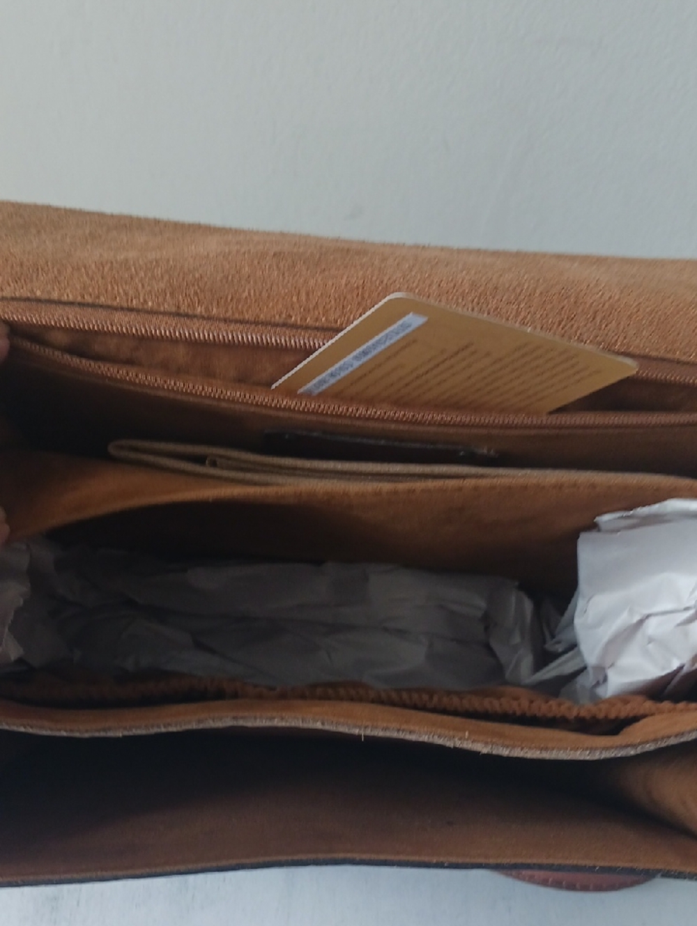 Patricia NASH Digione Riot Rust Map-Print Brown Leather Crossbody Satchel - Picture 7 of 10